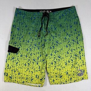 Pelagic High Performance Mens Dorado Swim Trunks Board Shorts Size 38